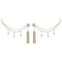 Efulgenz Crystal Rhinestone Pearl Gold Plated Wedding Bridal Tassel Earrings Set with Support Chain Hair Accessory Jewelry Efulgenz Crystal Rhinestone Pearl Gold Plated Wedding Bridal Tassel Earrings Set with Support Chain Hair Accessory Jewelry