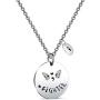ZUOBAO Hand Stamped Disc Fighter Warrior Semicolon Necklace
