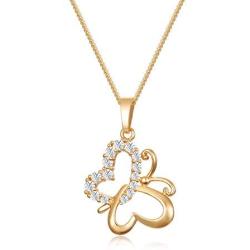 Aimber brass Dainty Elephant Necklace Initial Elephant Charms Necklace Jewelry for Women and Girls