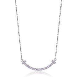 missaqua Curved Bar Necklaces for Women Embellished with Crystals from Swarovski Round Cut Birthstone Delicate Pendant Necklace Birthday Jewelry Gifts