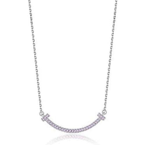 missaqua Curved Bar Necklaces for Women Embellished with Crystals from Swarovski Round Cut Birthstone Delicate Pendant Necklace Birthday Jewelry Gifts