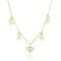 Dainty Letter Choker Butterfly Pendant Necklace 18k Gold Shaker Choker for Women Mama CZ Heart Pendant Chain Necklace 16