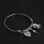 WUSUANED My Heart Belongs to A Lineman Lightning Helmet Charms Expandable Wire Bangle Bracelet Lineman Jewelry Gift for Lineman Mom Wife Girlfriend