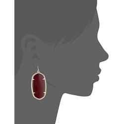 Kendra Scott ''Signature'' Danielle Gold plated Maroon Jade Drop Earrings