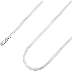 Sterling Silver Magic Herringbone Chain Necklace For Men and Women, 925 Solid Sterling Silver Flat Snake Magic Flexible-Lobster Lock, Italian Sterling Silver Chain, 3MM, 3.5MM, Gift Packing Included