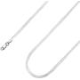 Sterling Silver Magic Herringbone Chain Necklace For Men and Women, 925 Solid Sterling Silver Flat Snake Magic Flexible-Lobster Lock, Italian Sterling Silver Chain, 3MM, 3.5MM, Gift Packing Included