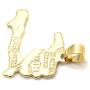 Xusamss Fashion 18K Gold Plated Alloy Haitian Map Pendant Charm Necklace