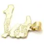 Xusamss Fashion 18K Gold Plated Alloy Haitian Map Pendant Charm Necklace Xusamss Fashion 18K Gold Plated Alloy Haitian Map Pendant Charm Necklace
