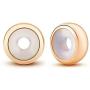 Round Spacer Beads Clip Stopper Charms Sterling Silver for European Bracelets 2PCS