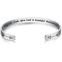 ❤Gift For Mothers Day❤WingLoveLemonmini Inspiring Stainless Steel Cuff Bracelet Carved Spell Cuff Bracelet Friendship Bracelet Personalized Christmas Gift Friendship Gift Inspirational Gift for Women for girls for boy