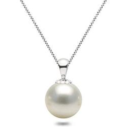 White Japanese AAAA 6-9mm Akoya Cultured Pearl Pendant Necklace 16''/18'' Solitaire Necklace Pendant