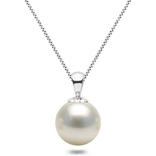 White Japanese AAAA 6-9mm Akoya Cultured Pearl Pendant Necklace 16''/18'' Solitaire Necklace Pendant