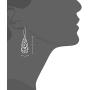 925 Sterling Silver Earrings, BoRuo Filigree Teardrop Earrings