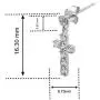 Jewelili 10K White Gold 2MM and 3MM Swarovski White Cubic Zirconia Cross Dangle Earrings Jewelili 10K White Gold 2MM and 3MM Swarovski White Cubic Zirconia Cross Dangle Earrings