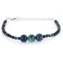 NirvanaIN Chrysocolla Bracelet Unique Gift for Wife Gemstone Jewelry Blue-Green Bracelet Yoga Jewelry Handmade Jewelry Healing Adjustable Bracelet