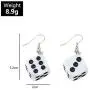 coadipress 3D Dice Dangle Drop Earrings Set for Women Girls Funny Punk Resin White Black Cube Dice Casino Contracted Sieve Disco Dancing Earrings jewelry coadipress 3D Dice Dangle Drop Earrings Set for Women Girls Funny Punk Resin White Black Cube Dice Casino Contracted Sieve Disco Dancing Earrings jewelry