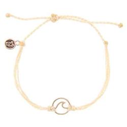 Pura Vida Rose Gold Wave OG Bracelet - Plated Charm, Adjustable Band - 100% Waterproof