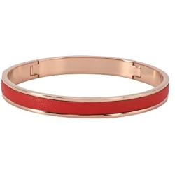 Jagucho Jewelry Stainless Steel Bangle Bracelets for Women and Men Buckle Cuff Bangle with Leather Couples Friendship Bracelets