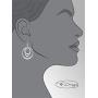 Pepe Dominguez 925 Sterling Silver 3 Hoops in Satellite Orbit Dangle Earrings