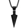 Stainless Steel Hypoallergenic Necklace Black Gold Silver Pendant Necklace for Boys Men Teens