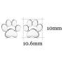 ORAZIO Paw Necklace Earrings Bracelet for Women Dog Paw Print Pendant Necklace Stud Earrings Charm Bracelet Stainless Steel Dog Jewelry Set