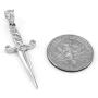 Exquisite 925 Sterling Silver Dagger Knife Charm Pendant Necklace
