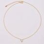 BERYUAN Women Simple Choker Heart Choker Pendant Necklace Trendy Necklace Bridal Necklace Teen Necklace Jewelry for Women and Girls (GOLD)