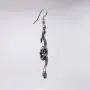 Coiled Snakes Serpents Silver Finish Pewter Dangle Earrings Coiled Snakes Serpents Silver Finish Pewter Dangle Earrings