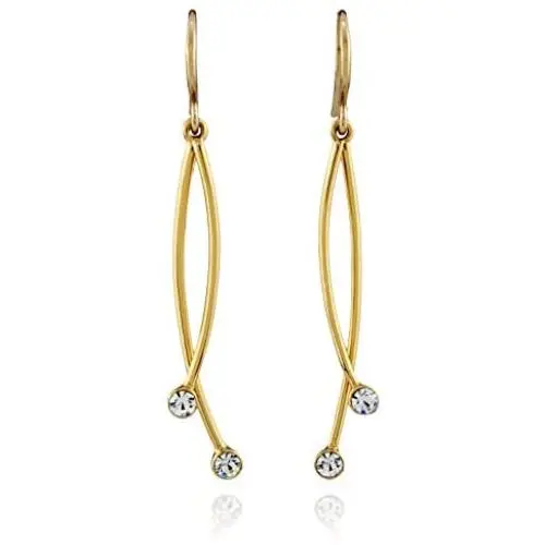 OMC Jewelry 10K Gold/Rhodium Plated Pendulum Drop Earrings OMC Jewelry 10K Gold/Rhodium Plated Pendulum Drop Earrings