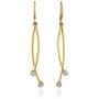 OMC Jewelry 10K Gold/Rhodium Plated Pendulum Drop Earrings