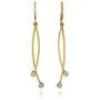 OMC Jewelry 10K Gold/Rhodium Plated Pendulum Drop Earrings OMC Jewelry 10K Gold/Rhodium Plated Pendulum Drop Earrings