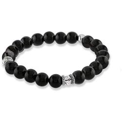 Believe London Hematite Magnetic Therapy Bracelet with Jewelry Bag & Meaning Card | Strong Elastic | Precious Natural Stones Healing