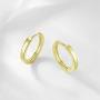 GULICX 3 Pairs Sterling Silver Small Hoop Stud Earrings Cubic Zirconia Cuff Earrings, Tiny Cartilage Huggie Hoop Sleeper Earrings Ball Earrings Piercing Jewellery for Women Girls
