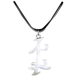 OfficialOtaku Shadowhunters Parabatai Rune Nephilim Cosplay Pendant Necklace - Silver