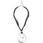Jones New York Black Multistrand Silver Teardrop Tribal Chain Necklace