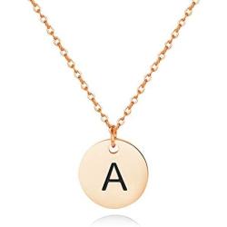 Sereney Initial Necklaces, 18k Gold/Rose-Gold/Silver Plated Engraved Letter Necklace for Women, Gifts for mom, Women Jewelry to Best Friend, Bridesmaid.
