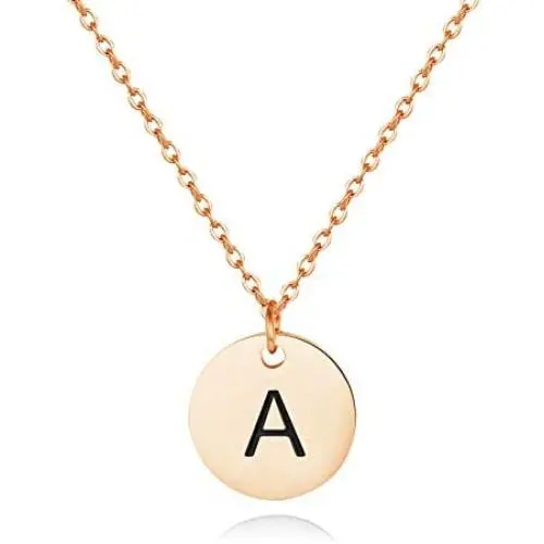 Sereney Initial Necklaces, 18k Gold/Rose-Gold/Silver Plated Engraved Letter Necklace for Women, Gifts for mom, Women Jewelry to Best Friend, Bridesmaid.