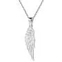 Enchanting Single Angel Wing .925 Sterling Silver Pendant Necklace Enchanting Single Angel Wing .925 Sterling Silver Pendant Necklace