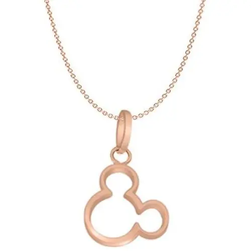 10K Solid Gold Mickey Mouse Pendant Necklace For Women 10K Solid Gold Mickey Mouse Pendant Necklace For Women