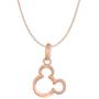 10K Solid Gold Mickey Mouse Pendant Necklace For Women