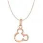 10K Solid Gold Mickey Mouse Pendant Necklace For Women 10K Solid Gold Mickey Mouse Pendant Necklace For Women