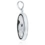 Delicate Petite Victorian Vintage Antique Style Black White Craved Mother and Child Loving Cameo Pendant Son Daughter Necklace For Women 925 Sterling Silver