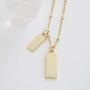 HONEYCAT Small Dog Tag Together Necklace in Gold, Rose Gold, or Silver | Minimalist, Delicate Jewelry