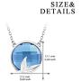 YFN Sterling Silver Go in The Direction of Your Dreams Mermaid Necklace Inspirational Jewelry Birthday Gifts for Her