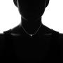 Ice Gems Sterling Silver Small Dainty Heart Genuine, Simulated Gemstone or Cubic Zirconia Choker Necklace
