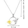 AKTAP Hummingbird Necklace with Flowers Hummingbird Gift Animal Gift for Women Girls
