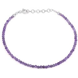 Gemshiner Bracelets For Women Sterling Silver - Natural Stone Yoga Beads Tennis Bracelet, Gift For Mom,Wife,Girlfriend, Birthday,Wedding Gifts