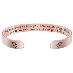 Joycuff Inspirational Bracelet Friendship Gifts for Her Girl Women Daughter Jewelry Best Friend BFF Cuff