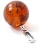 TipTopEco Cognac Baltic Amber Round Ball Pendant Made with Silver (Cognac) TipTopEco Cognac Baltic Amber Round Ball Pendant Made with Silver (Cognac)