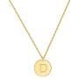 Glimmerst Personalized Initial Necklace 18K Gold Plated Stainless Steel Coin Pendant Letter Necklace Memorable Monogram Name Necklace for Women Girls